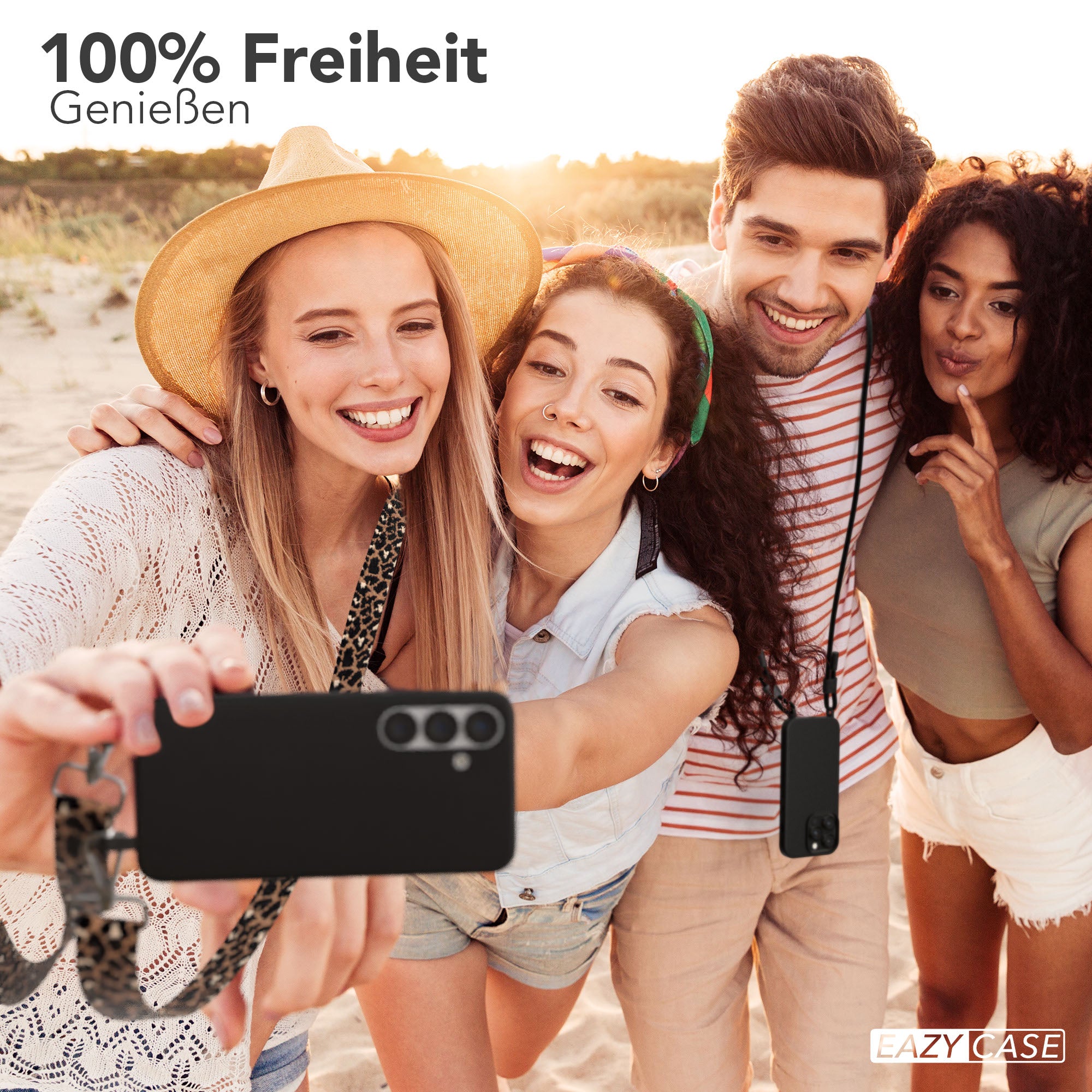 Samsung Galaxy S25 2in1 Handykette mit abnehmbarem Umhängeband Silikon Schutzhülle 
