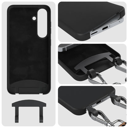 Samsung Galaxy S25 2in1 Handykette mit abnehmbarem Umhängeband Silikon Schutzhülle 