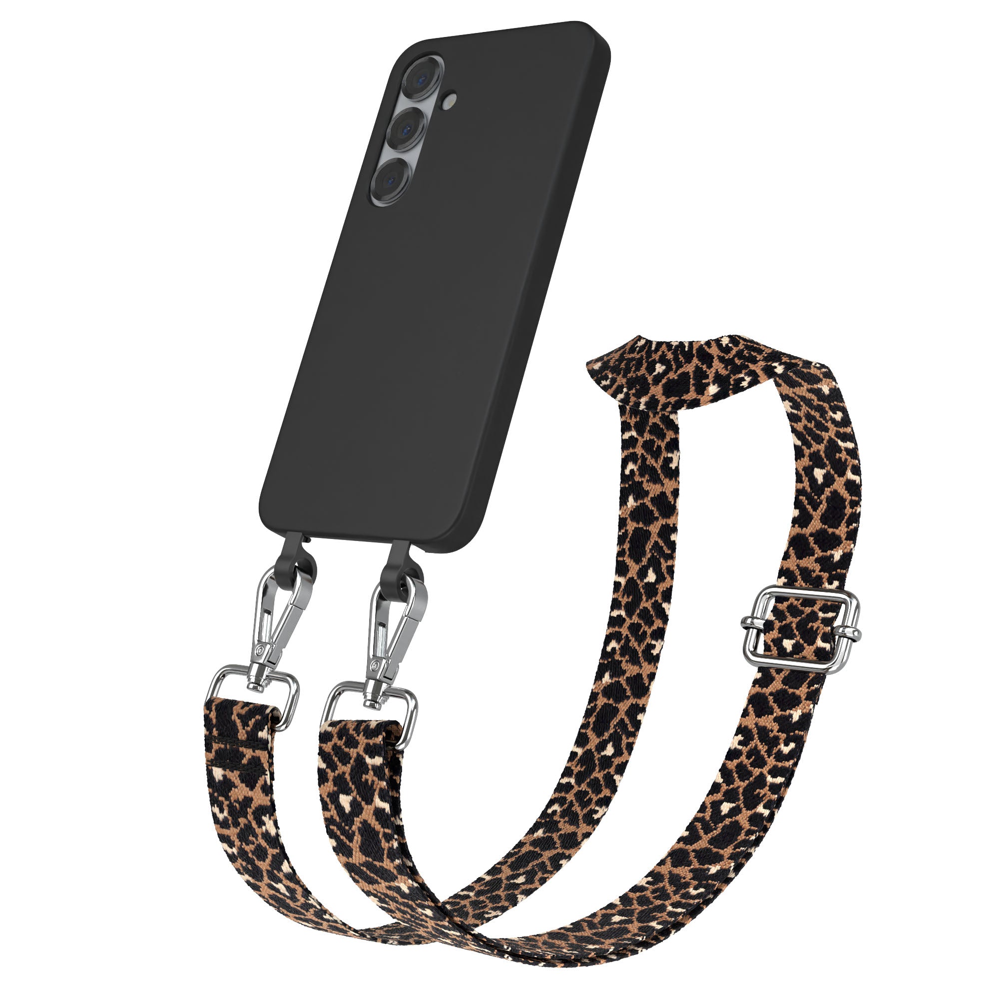Samsung Galaxy S25 Plus 2in1 Handykette mit abnehmbarer Silikonhülle und Umhängeband 