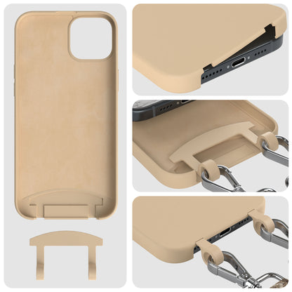 iPhone 15 Plus 2in1 Handykette mit abnehmbarer Silikonhülle 