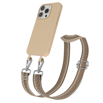 iPhone 15 Pro 2in1 Handykette mit abnehmbarer Silikonhülle und Boho Band 