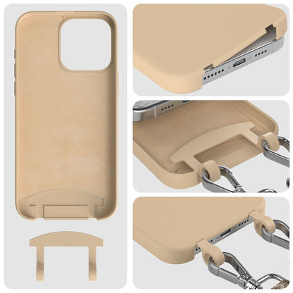 iPhone 15 Pro Max 2in1 Handykette mit abnehmbarem Boho Band Silikon 