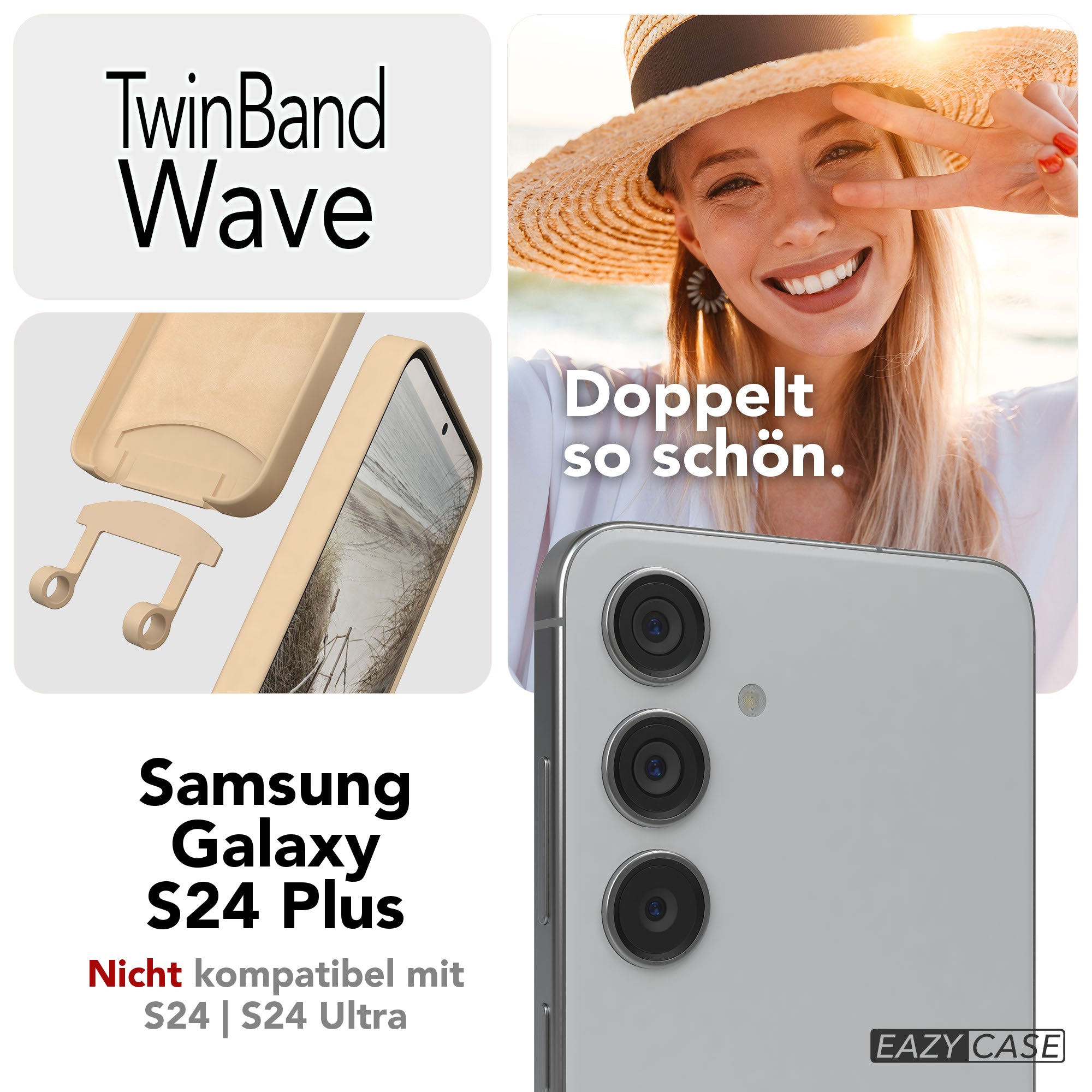 Samsung Galaxy S24 Plus 2in1 Handykette mit abnehmbarer Kordel Silikon 