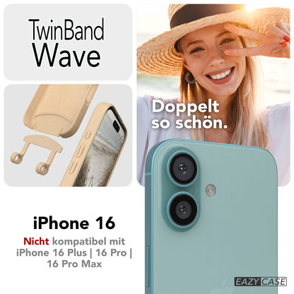 iPhone 16 Handykette mit abnehmbarem Band Silikonhülle EAZY CASE 