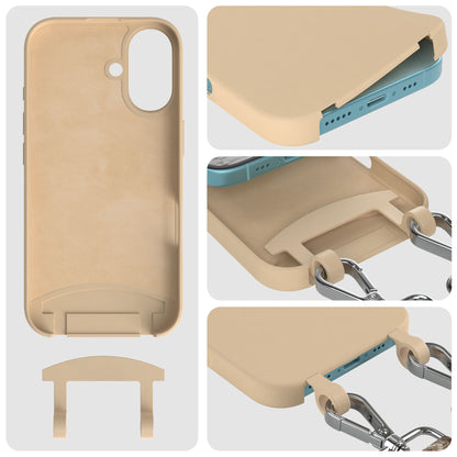 iPhone 16 Handykette mit abnehmbarem Band Silikonhülle EAZY CASE 