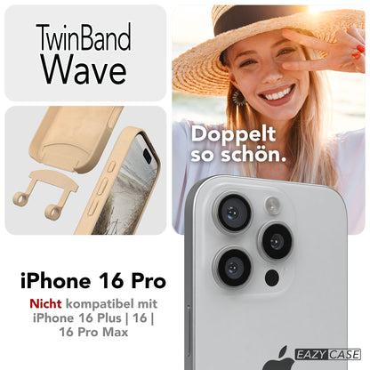 Apple iPhone 16 Pro 2in1 Handykette mit abnehmbarer Kordel Silikon 