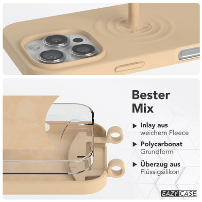 Apple iPhone 16 Pro 2in1 Handykette mit abnehmbarer Kordel Silikon 