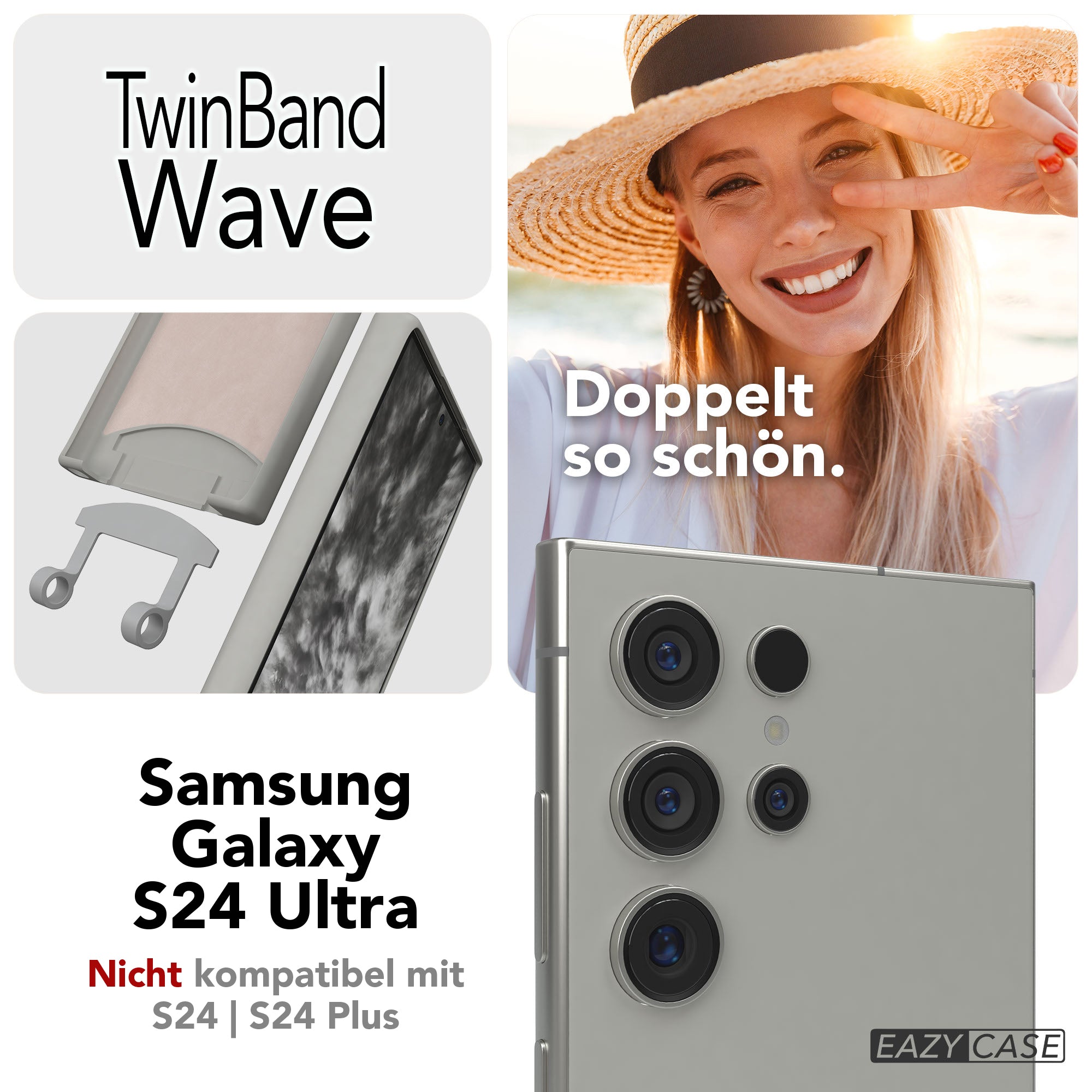 Samsung Galaxy S24 Ultra 2in1 Handykette mit abnehmbarer Kordel 