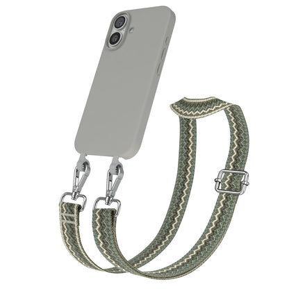 iPhone 16 Handykette mit abnehmbarem Band Silikonhülle EAZY CASE 