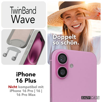 iPhone 16 Plus 2in1 Handykette abnehmbar Silikon Boho Band EAZY CASE 