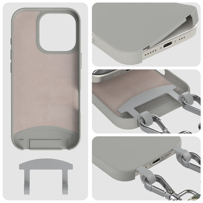 Apple iPhone 16 Pro 2in1 Handykette mit abnehmbarer Kordel Silikon 