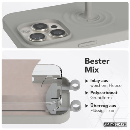 iPhone 16 Pro Max 2in1 Handykette mit abnehmbarem Boho Band Silikon 