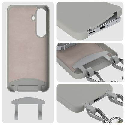 Samsung Galaxy S25 2in1 Handykette mit abnehmbarem Umhängeband Silikon Schutzhülle 