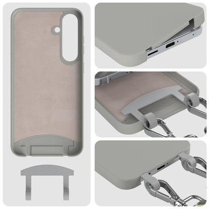 Samsung Galaxy S25 Plus 2in1 Handykette mit abnehmbarer Silikonhülle und Umhängeband 