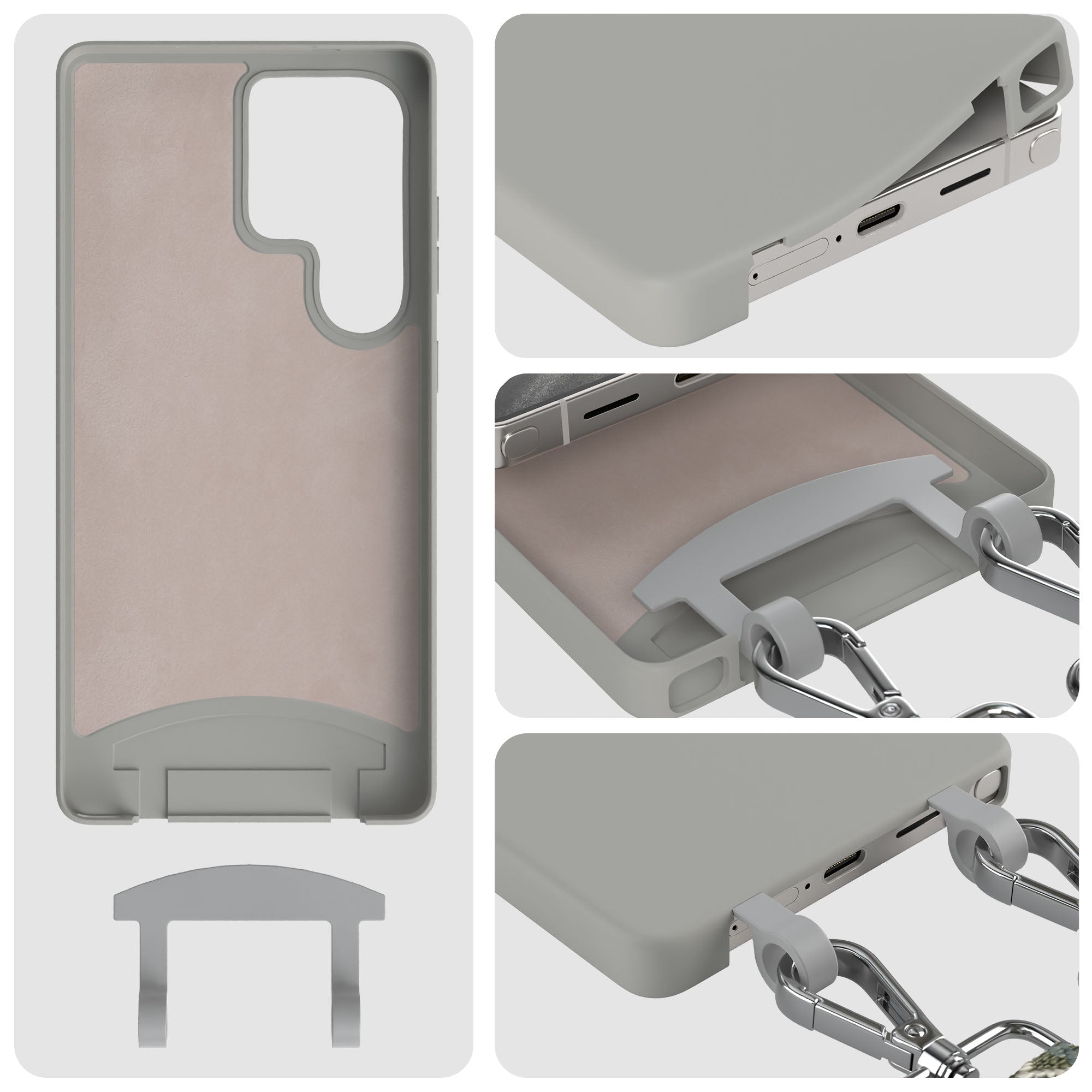 Samsung Galaxy S25 Ultra 2in1 Handykette mit abnehmbarer Silikonhülle 