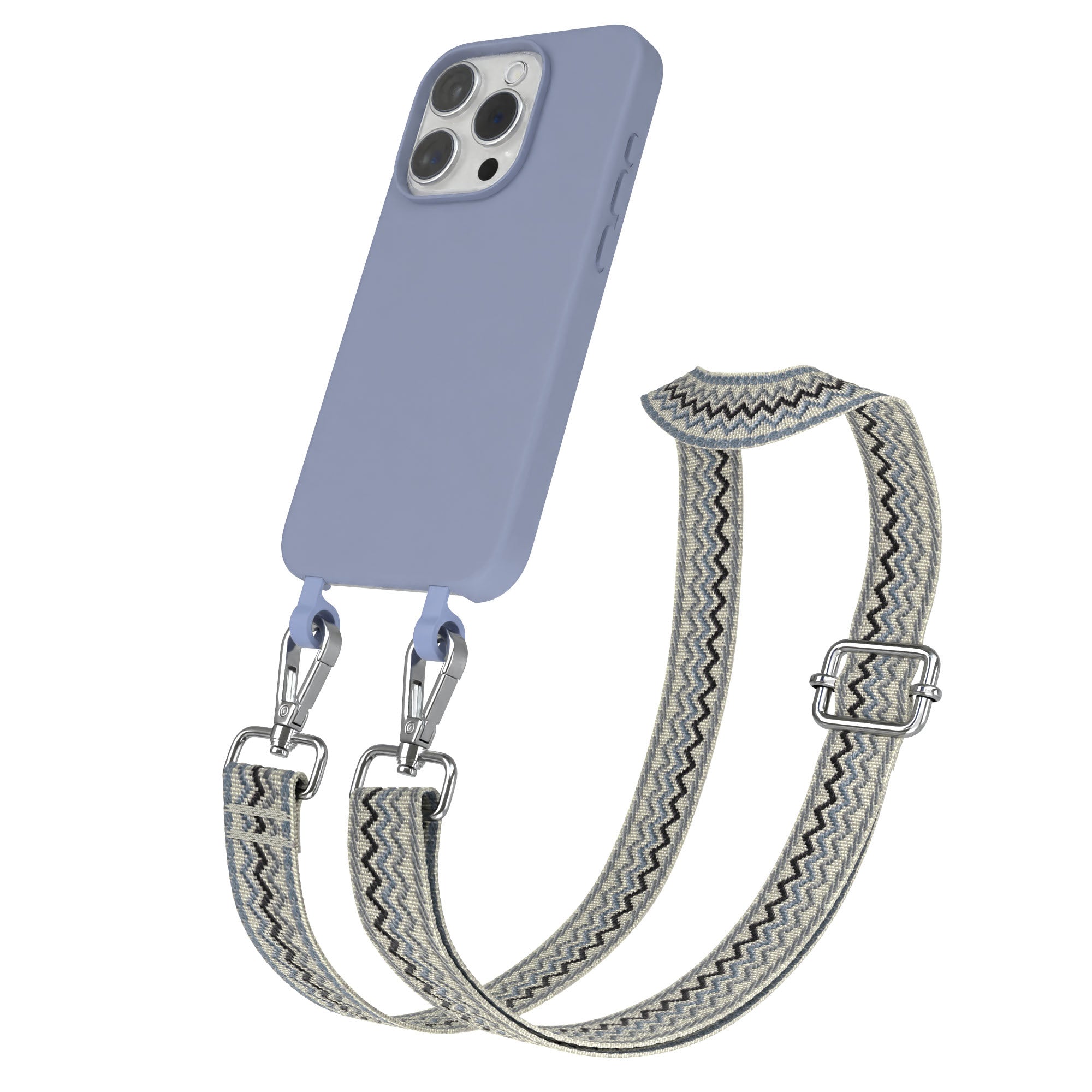 iPhone 15 Pro 2in1 Handykette mit abnehmbarer Silikonhülle und Boho Band 