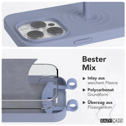 iPhone 15 Pro 2in1 Handykette mit abnehmbarer Silikonhülle und Boho Band 
