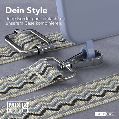 iPhone 15 Pro Max 2in1 Handykette mit abnehmbarem Boho Band Silikon 