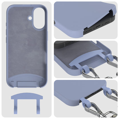 iPhone 16 Handykette mit abnehmbarem Band Silikonhülle EAZY CASE 