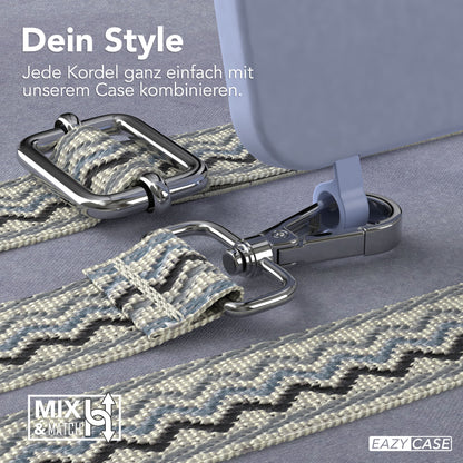 iPhone 16 Plus 2in1 Handykette abnehmbar Silikon Boho Band EAZY CASE 