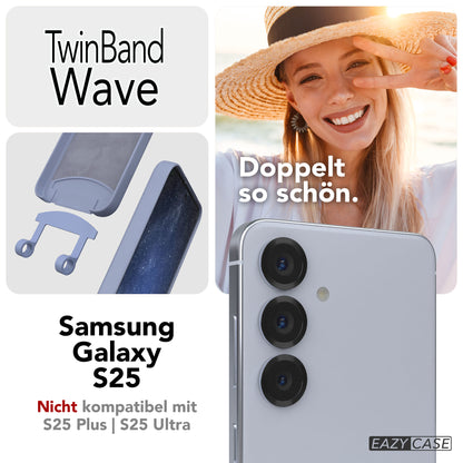 Samsung Galaxy S25 2in1 Handykette mit abnehmbarem Umhängeband Silikon Schutzhülle 