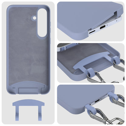 Samsung Galaxy S25 Plus 2in1 Handykette mit abnehmbarer Silikonhülle und Umhängeband 