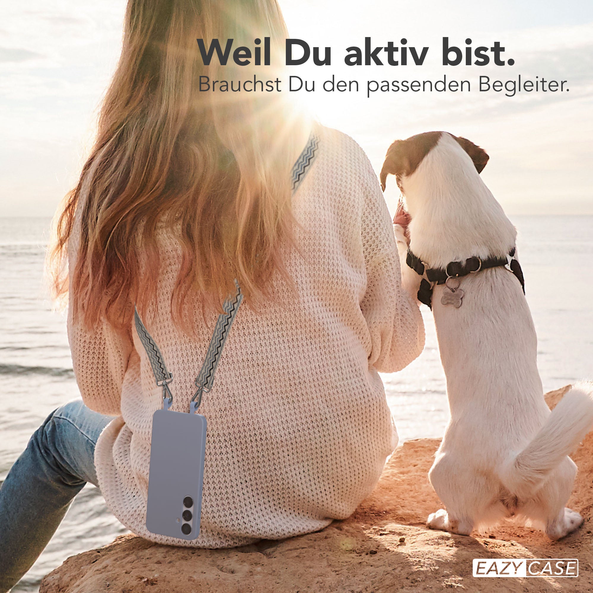 Samsung Galaxy S25 Plus 2in1 Handykette mit abnehmbarer Silikonhülle und Umhängeband 