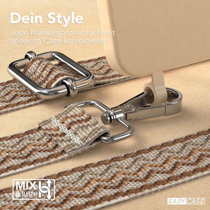 iPhone 16 Plus 2in1 Handykette abnehmbar Silikon Boho Band EAZY CASE 