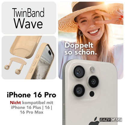 Apple iPhone 16 Pro 2in1 Handykette mit abnehmbarer Kordel Silikon 