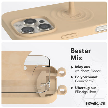 Apple iPhone 16 Pro 2in1 Handykette mit abnehmbarer Kordel Silikon 