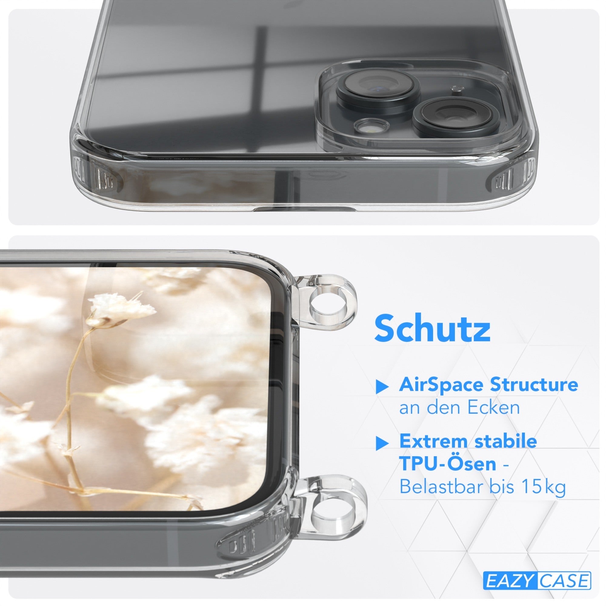 iPhone 15 Plus Handykette mit Boho Band von EAZY CASE 