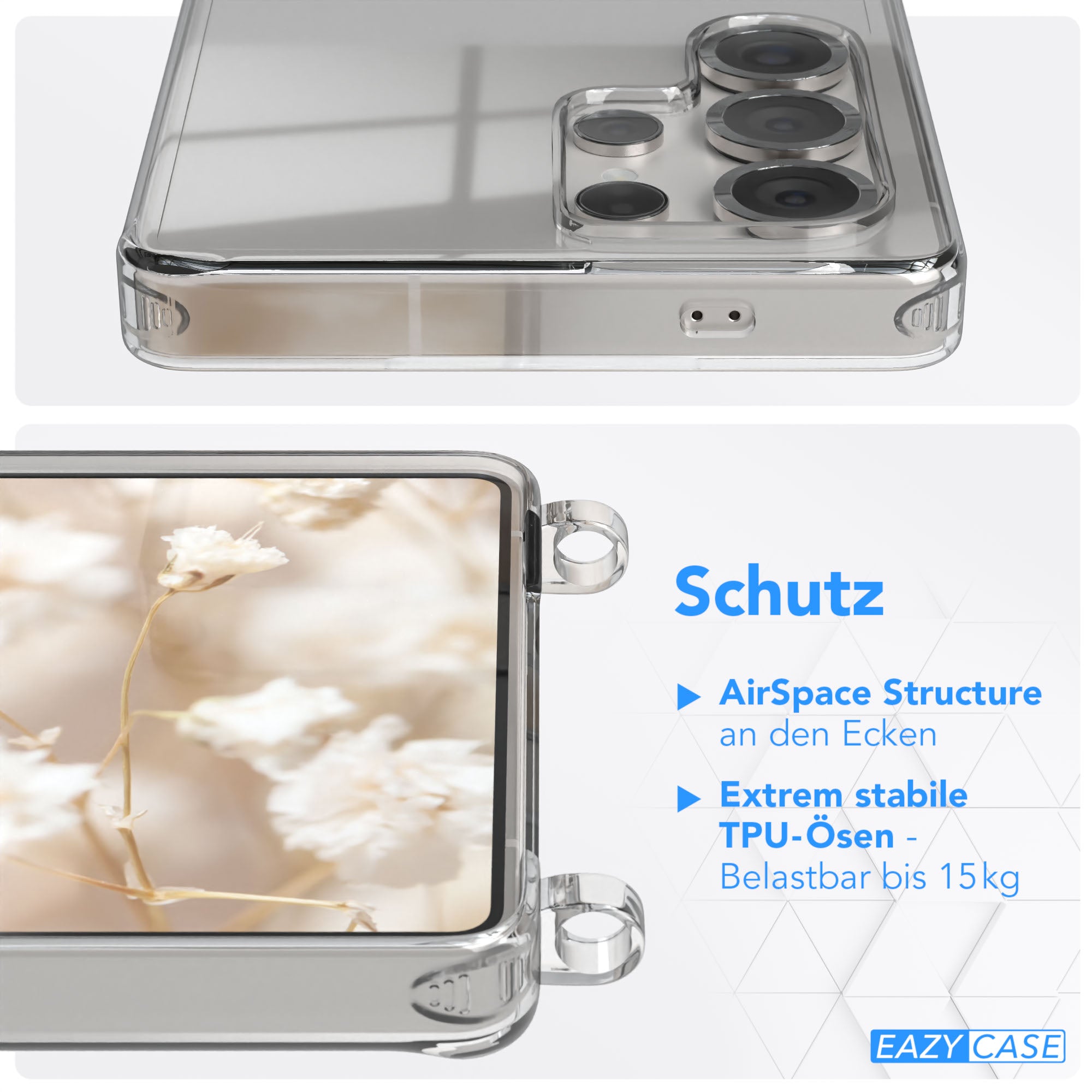 Samsung Galaxy S25 Ultra Handykette mit Boho Band zum Umhängen 