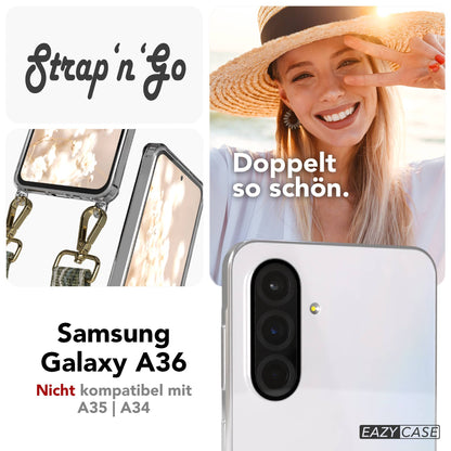 Samsung Galaxy A36 Handykette mit Boho Band verstellbares Umhängeband 