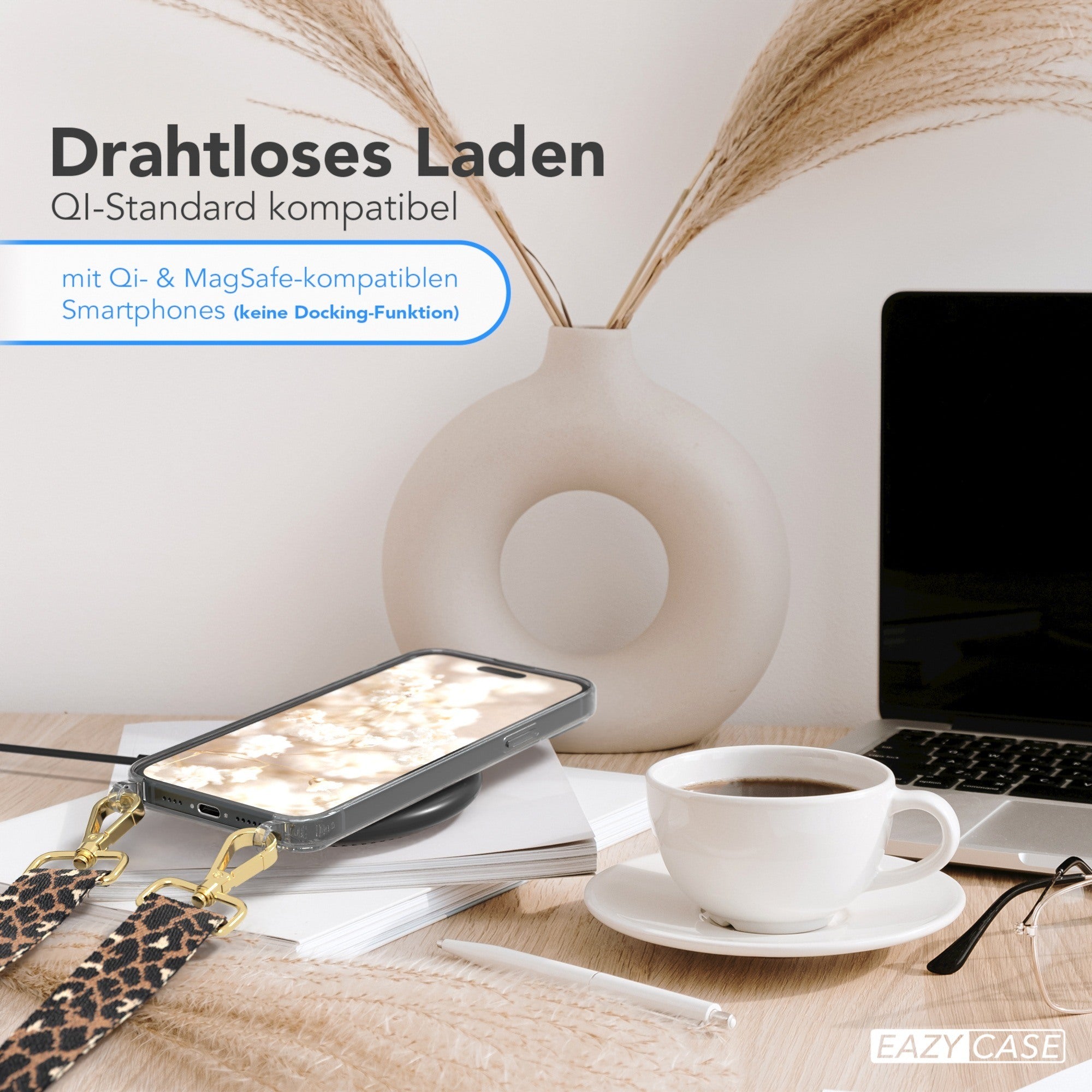 iPhone 15 Plus Handykette mit Boho Band von EAZY CASE 