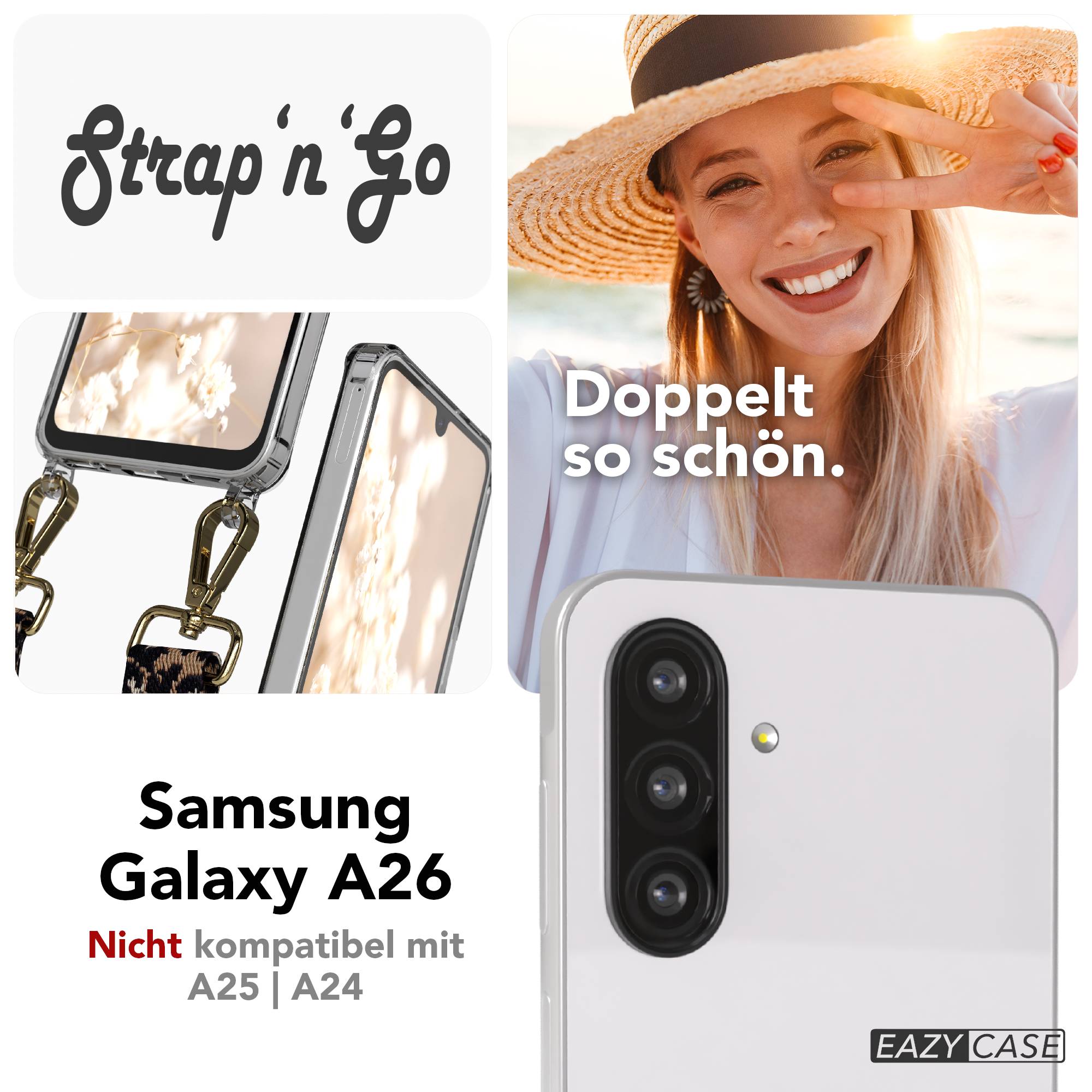 Samsung Galaxy A26 Handykette mit Boho Band verstellbarer Trageriemen 