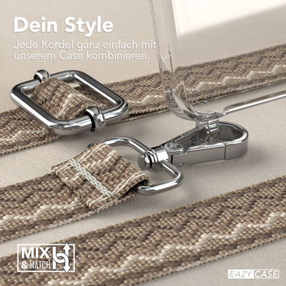 Samsung Galaxy S25 Plus Handykette mit verstellbarem Boho Trageriemen Set 
