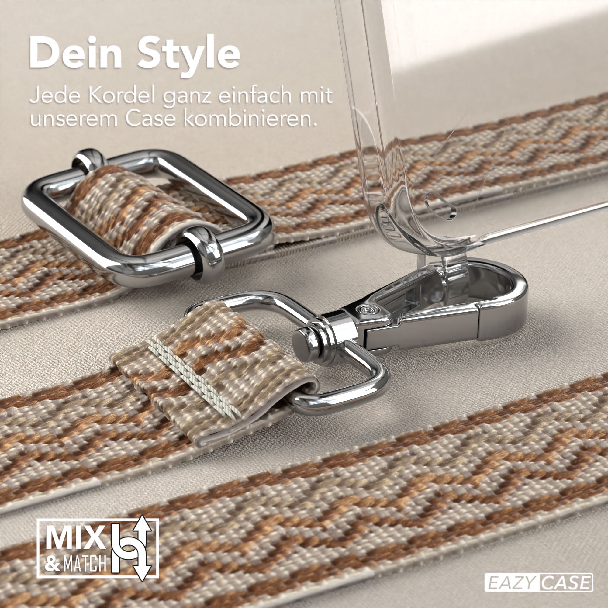 Samsung Galaxy S25 Handykette mit verstellbarem Boho Trageriemen Set 