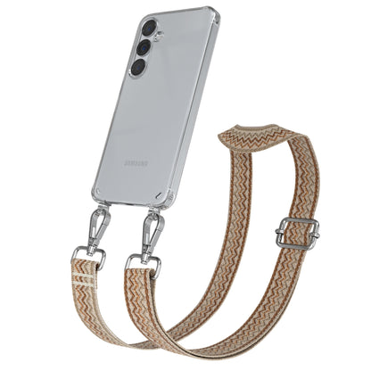 Samsung Galaxy S25 Plus Handykette mit verstellbarem Boho Trageriemen Set 