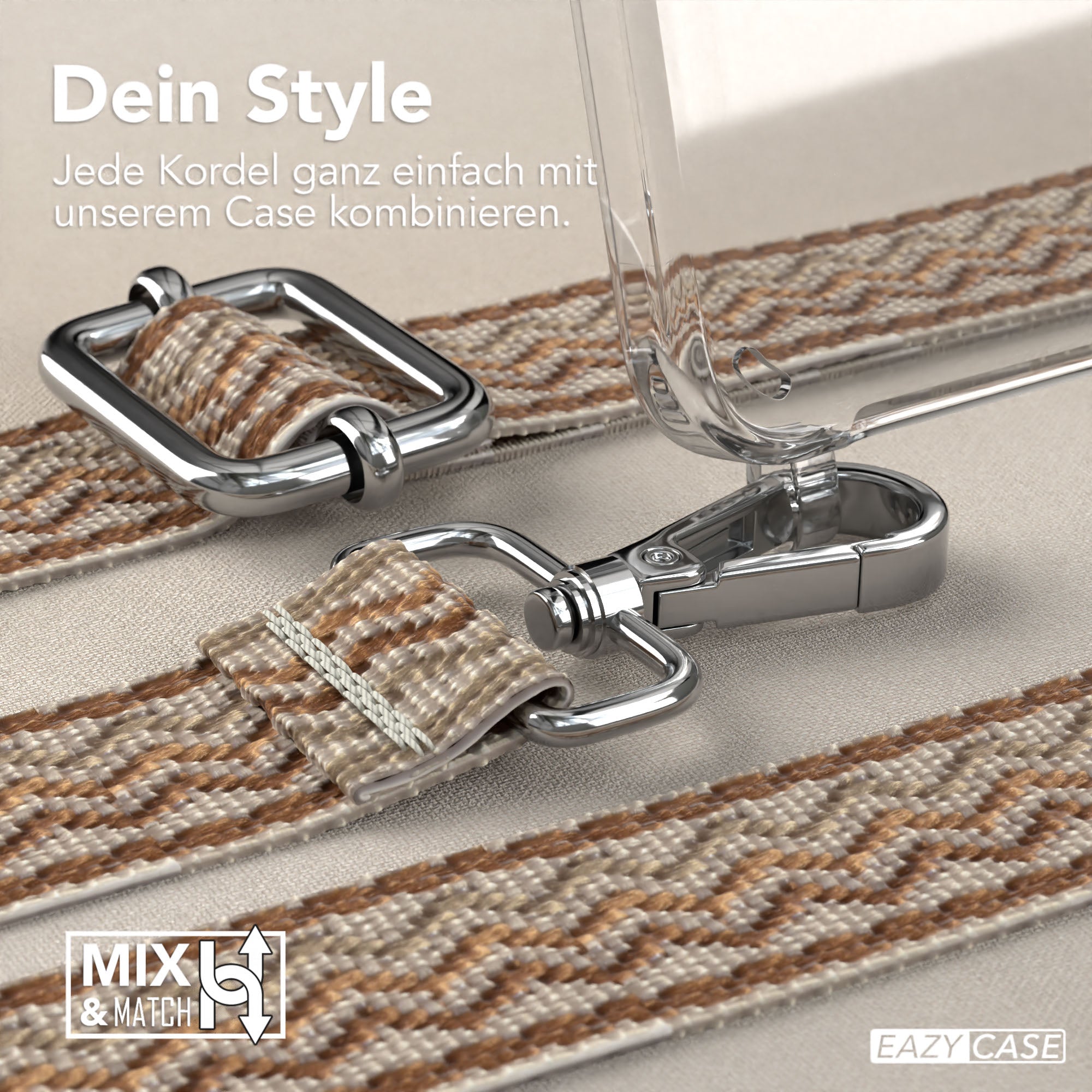 Samsung Galaxy S25 Plus Handykette mit verstellbarem Boho Trageriemen Set 