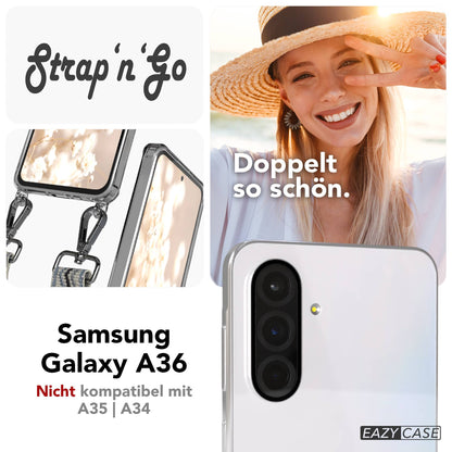 Samsung Galaxy A36 Handykette mit Boho Band verstellbares Umhängeband 