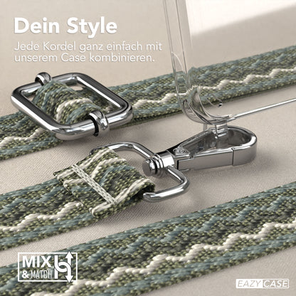 Samsung Galaxy S25 Handykette mit verstellbarem Boho Trageriemen Set 