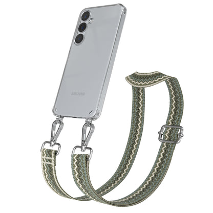 Samsung Galaxy S25 Plus Handykette mit verstellbarem Boho Trageriemen Set 