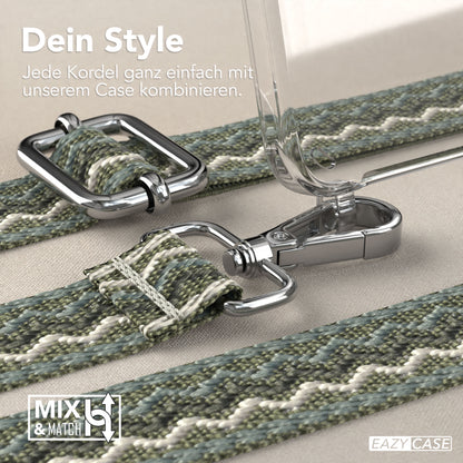 Samsung Galaxy S25 Plus Handykette mit verstellbarem Boho Trageriemen Set 