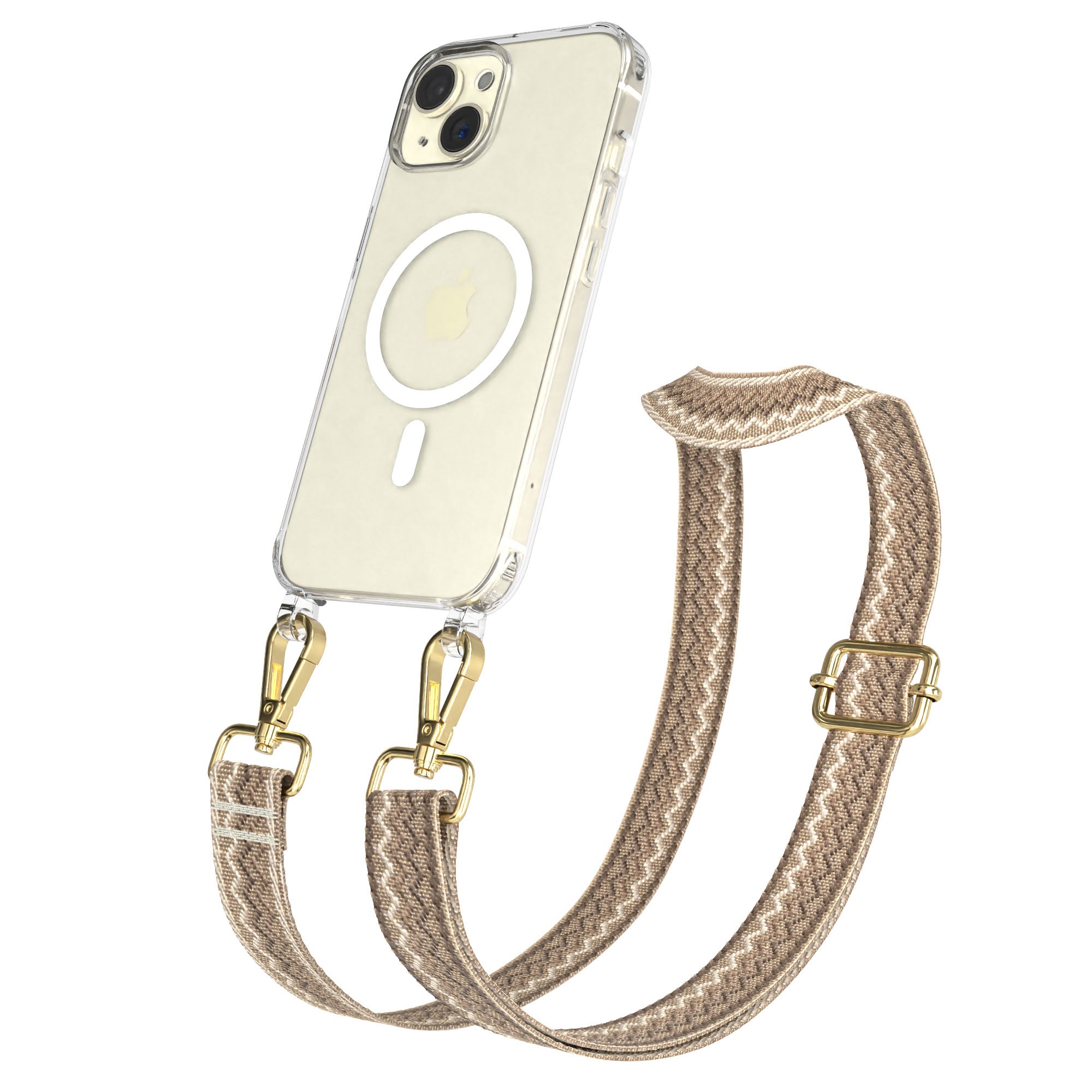 iPhone 15 MagSafe Handykette mit Boho Band verstellbar 