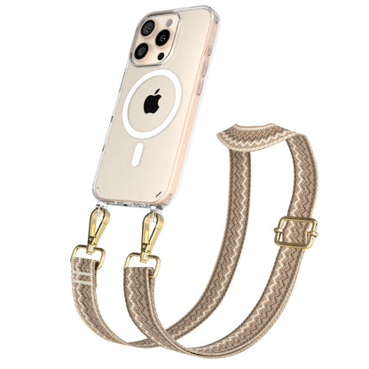 iPhone 16 Pro MagSafe Handykette mit Boho Band verstellbar 