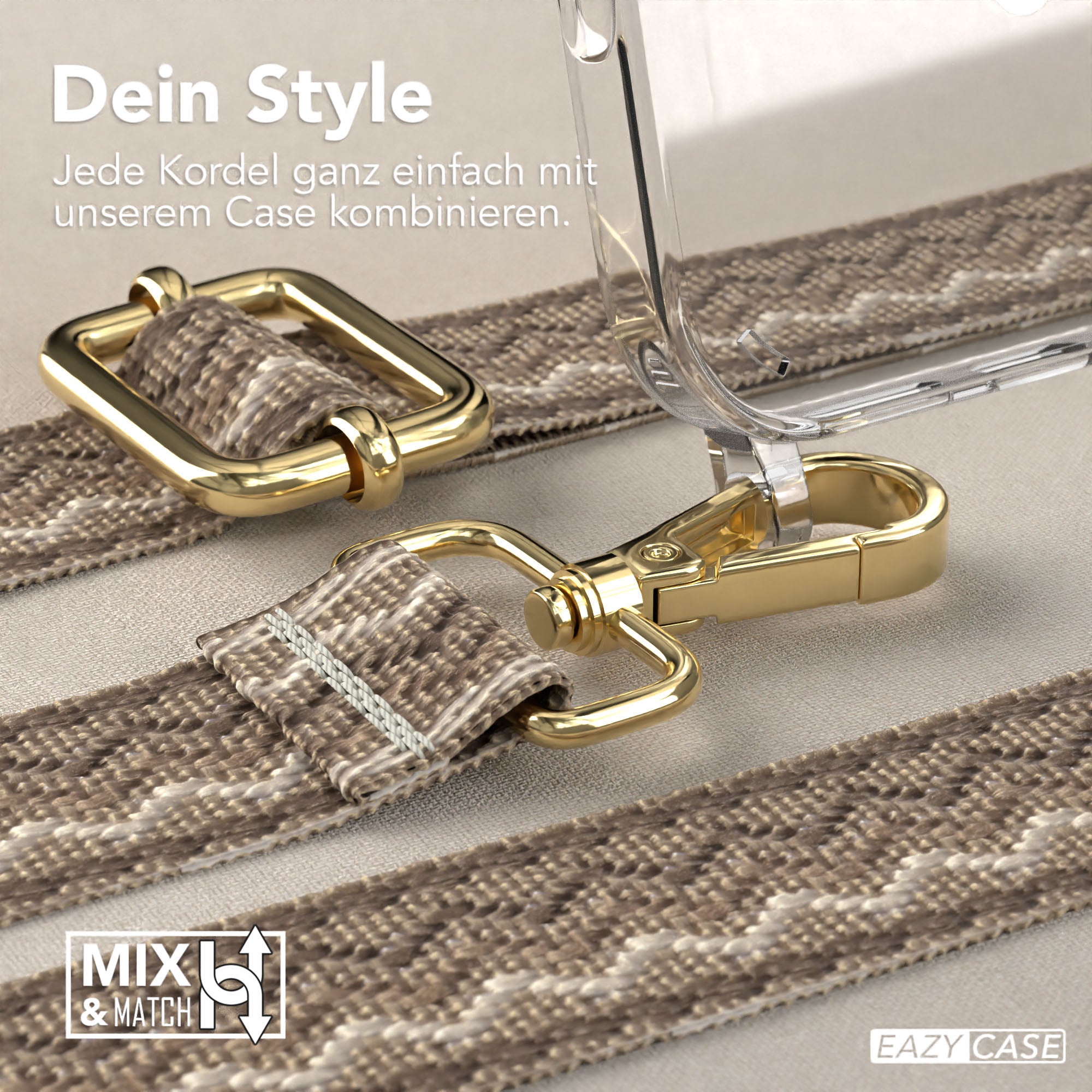 iPhone 16 Pro Max Handykette mit MagSafe Boho Band verstellbar 