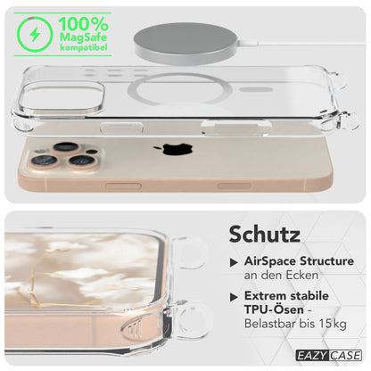 iPhone 16 Pro Max Handykette mit MagSafe Boho Band verstellbar 