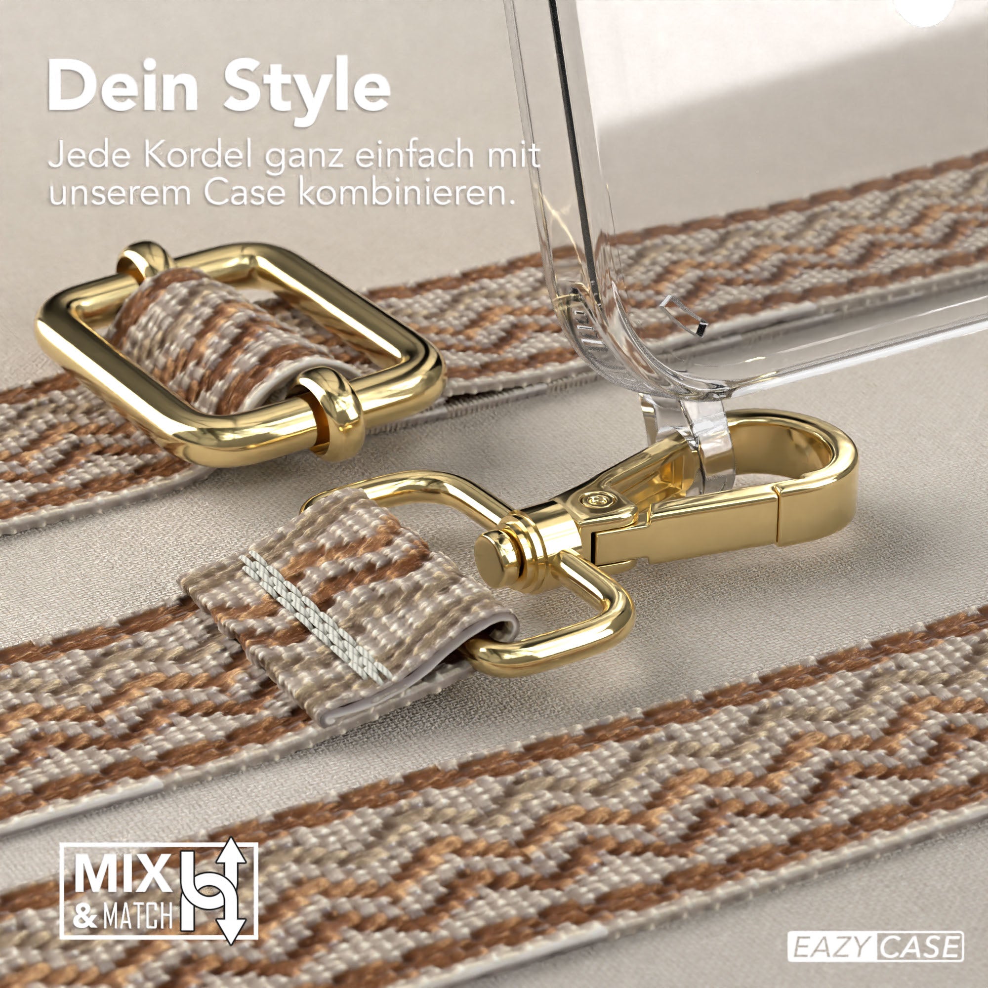 iPhone 15 Plus MagSafe Handykette mit verstellbarem Boho Band Set 