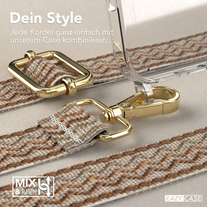 iPhone 16 Pro Max Handykette mit MagSafe Boho Band verstellbar 