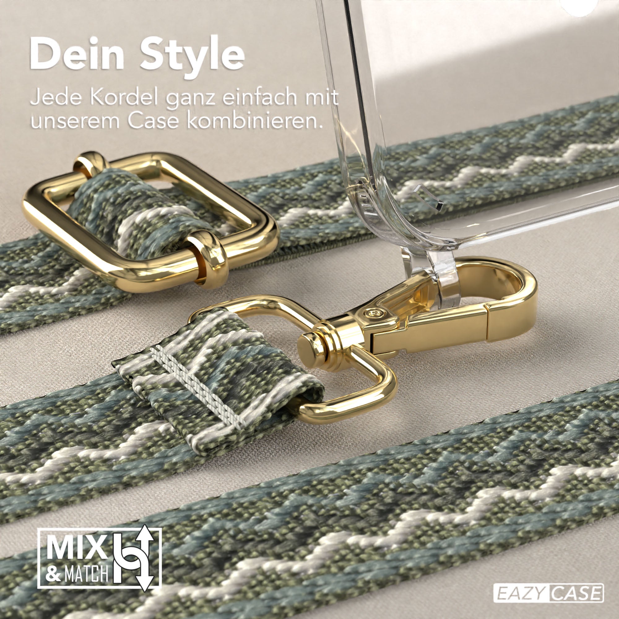 iPhone 15 Plus MagSafe Handykette mit verstellbarem Boho Band Set 
